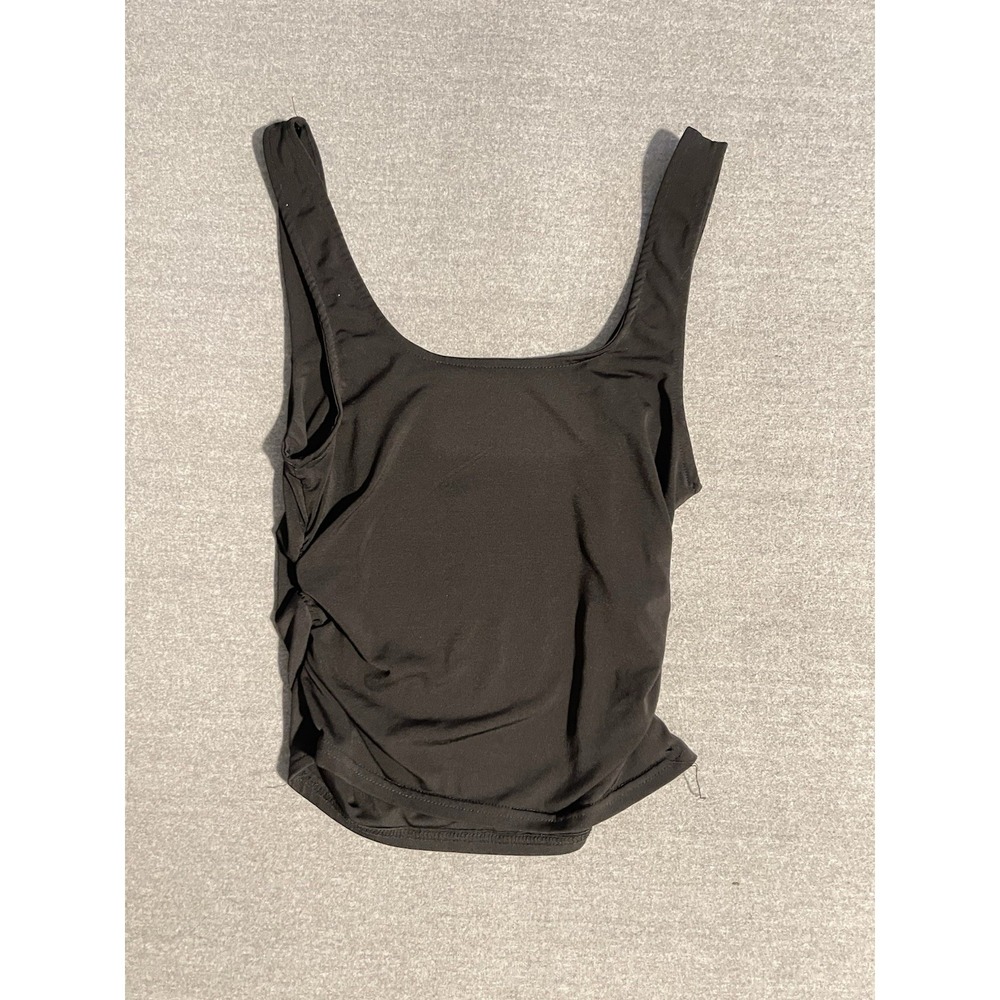 Women's Black Cropped Tank Top Sleeveless Stretch Basic Casual Crop Top
